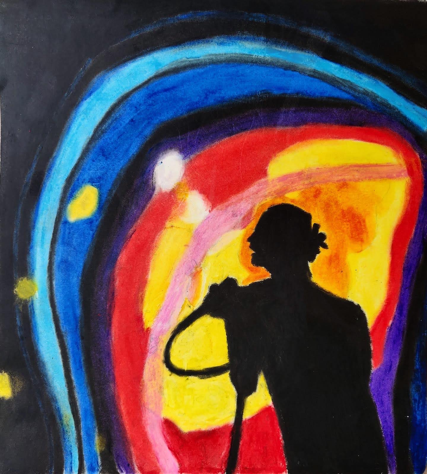 In Rainbows - Wax crayon on paper